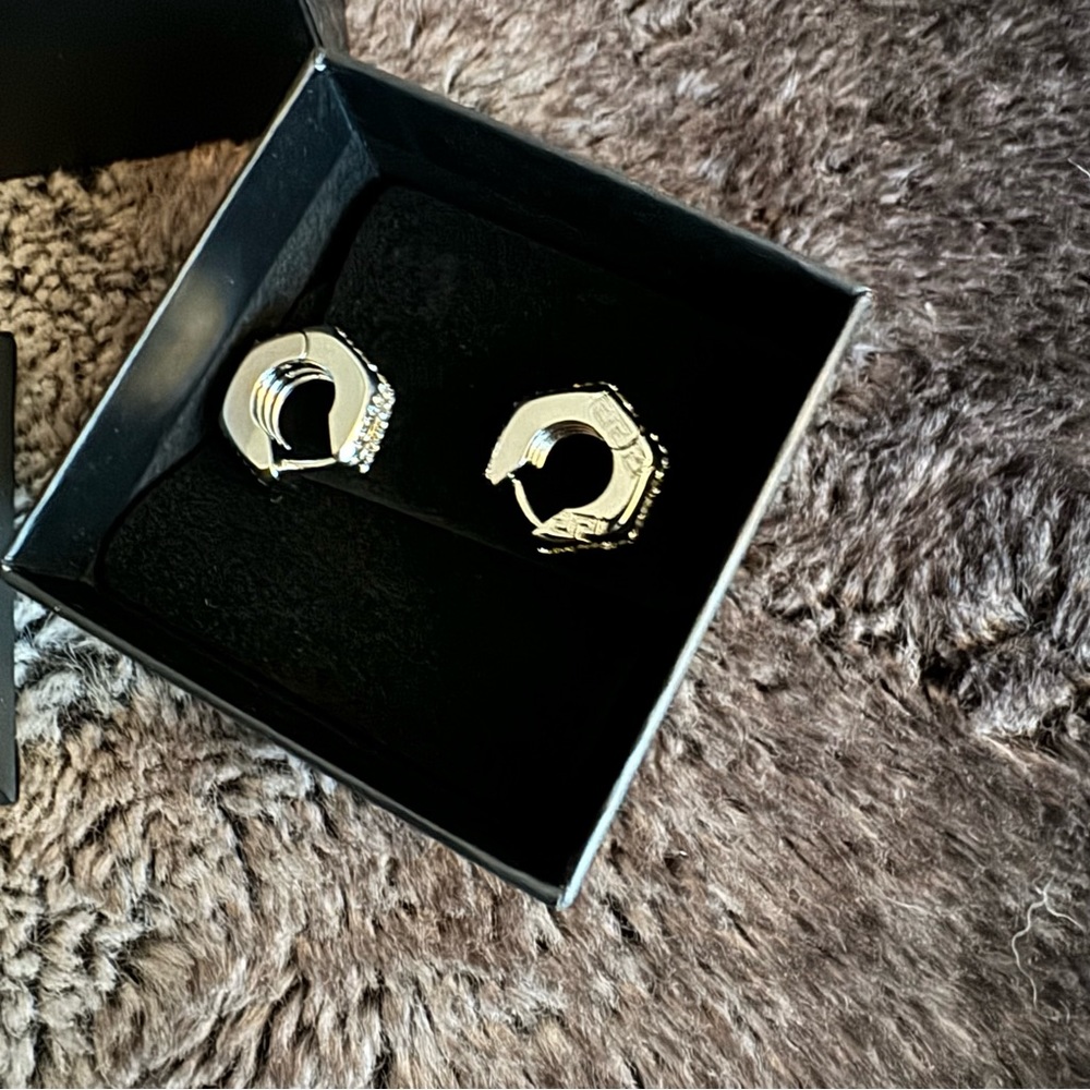 Versace Silver & Crystal Earrings - Picture 3 of 8